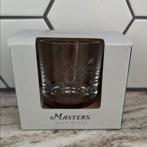 Masters Logo Etched Shot Glass